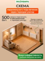Керамо кварцевый обогреватель 500 Вт белый мрамор 002